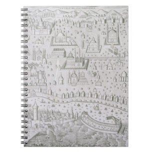 Town map of Constantinople, Turkey, c.1650 (engrav Notebook