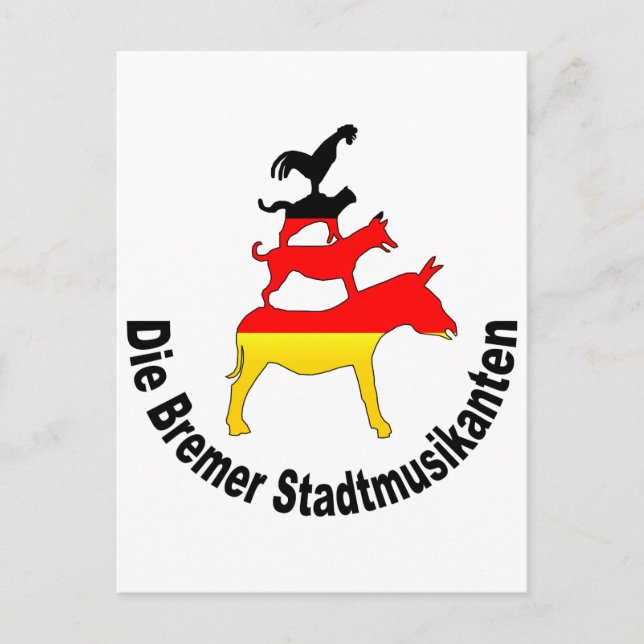 Town Musicians of Bremen Postcard (Front)