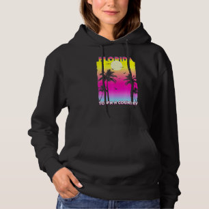Town N Country Florida Fl Summer Vintage Sunset Hoodie