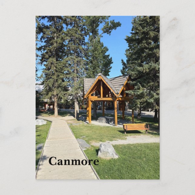 Town of Canmore in Alberta Canada Holiday Postcard (Front)