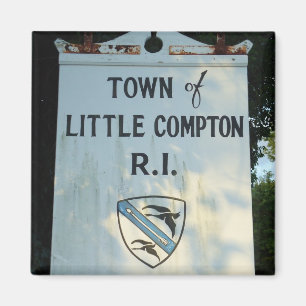 Town of Little Compton, RI wooden sign Magnet