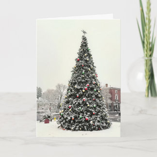 Town of Plymouth MA Christmas tree  Card