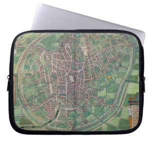 Town Plan of Brussels, from 'Civitates Orbis Terra Laptop Sleeve