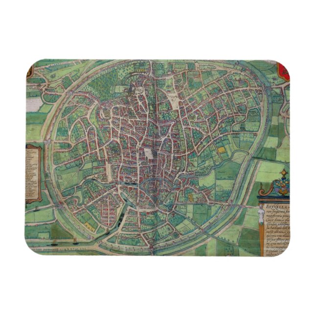 Town Plan of Brussels, from 'Civitates Orbis Terra Magnet (Horizontal)