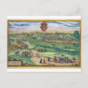 Town Plan of Grodno, from 'Civitates Orbis Terraru Postcard