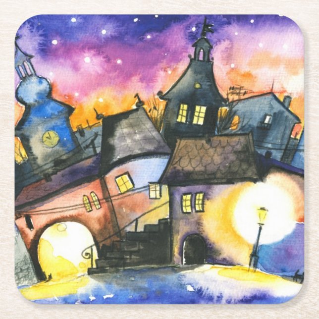 Town Square Paper Coaster (Front)