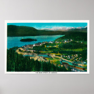 Town View of Cordova, AlaskaCordova, AK Poster
