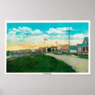 Town View of Fairbanks, AlaskaFairbanks, AK Poster