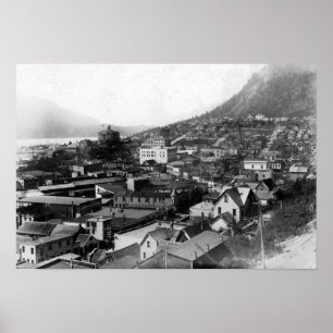 Town View of Juneau, Alaska Photograph Poster