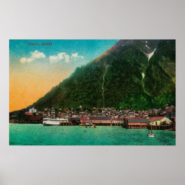 Town View of Juneau, AlaskaJuneau, AK 2 Poster (Front)