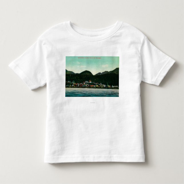 Town View of Ketchikan, Alaska from Steamer Toddler T-Shirt (Front)