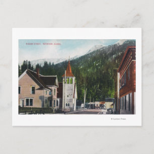Town View of Mission StreetKetchikan, AK Postcard