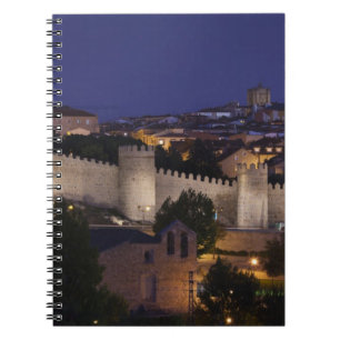Town walls from Los Cuarto Postes, dusk Notebook
