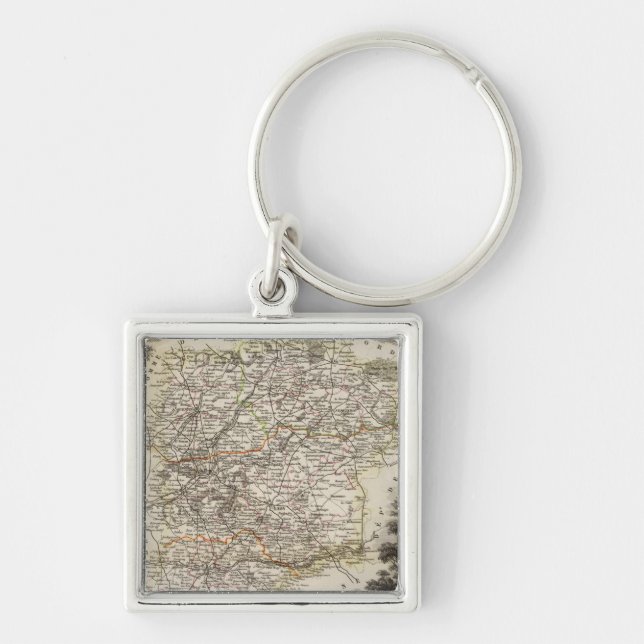 Towns and cities shown Colour along boundaries Key Ring (Front)