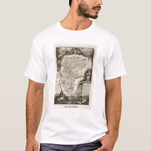 Towns and cities shown Colour along boundaries T-Shirt