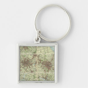 Towns of England & Scotland on a uniform scale Key Ring