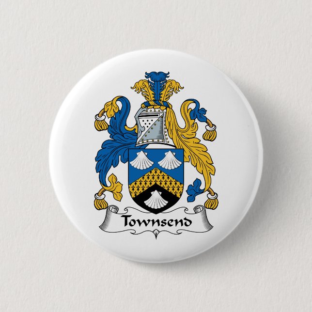 Townsend Family Crest 6 Cm Round Badge (Front)