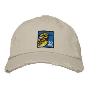 Townsend's Warbler. Embroidered Hat