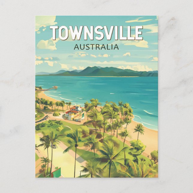 Townsville Australia Travel Art Vintage Postcard (Front)
