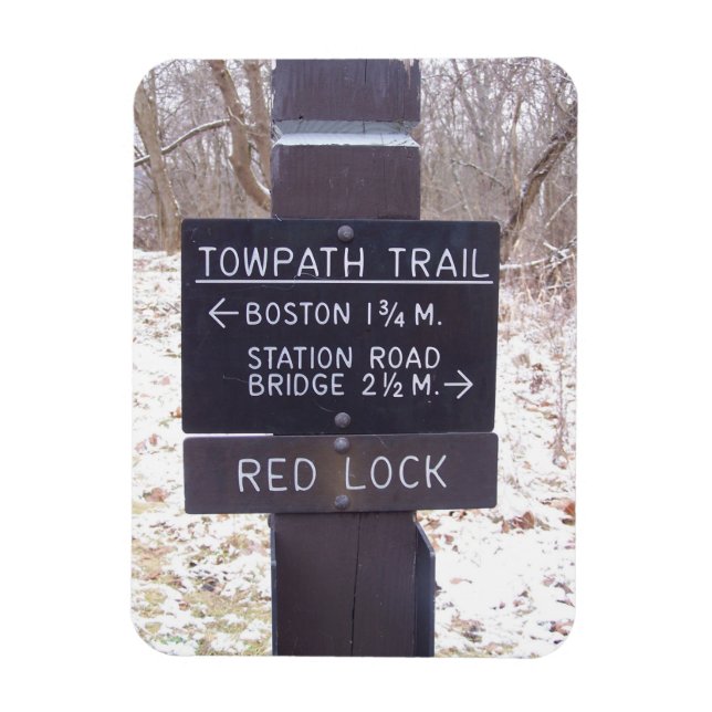 Towpath Trail Sign, Cuyahoga Valley National Park Magnet (Vertical)