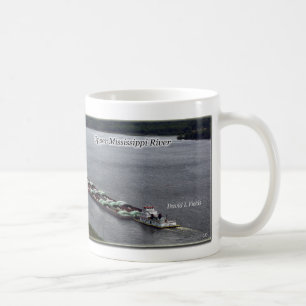 Tows Passing upper Mississippi River mug