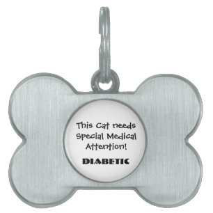 TOWT - Medical Attention Cat Tag Diabetic