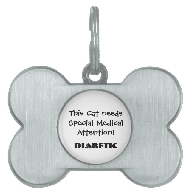 TOWT - Medical Attention Cat Tag Diabetic (Front)