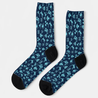 Tox Socks Blue Poison Pattern