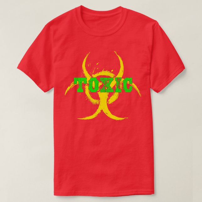 Toxic BiohazardDouble Entendre Pun Distressed T-Shirt (Design Front)