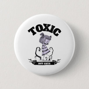 Toxic But Cute Creepy Funny Halloween Graphic 6 Cm Round Badge