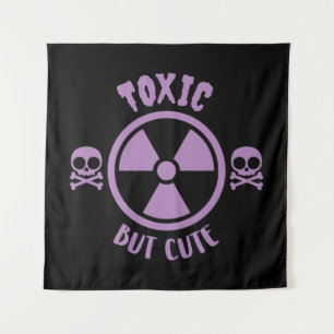 Toxic But Cute Warning Sign Tapestry