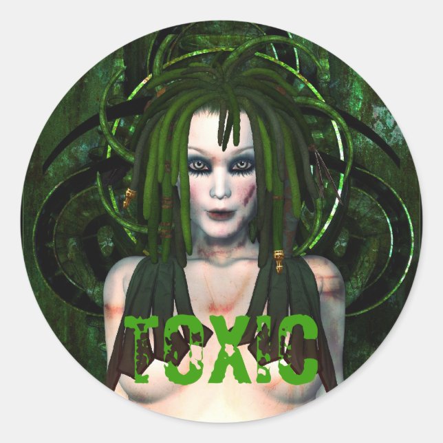 Toxic Classic Round Sticker (Front)