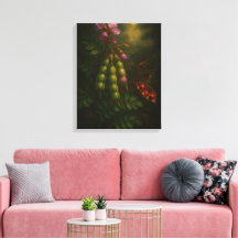 Toxic Elegance: The Rosary Pea Impressionistic Oil