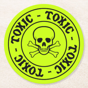 Toxic Green Skull Coaster