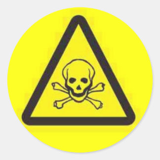 toxic_hazard classic round sticker