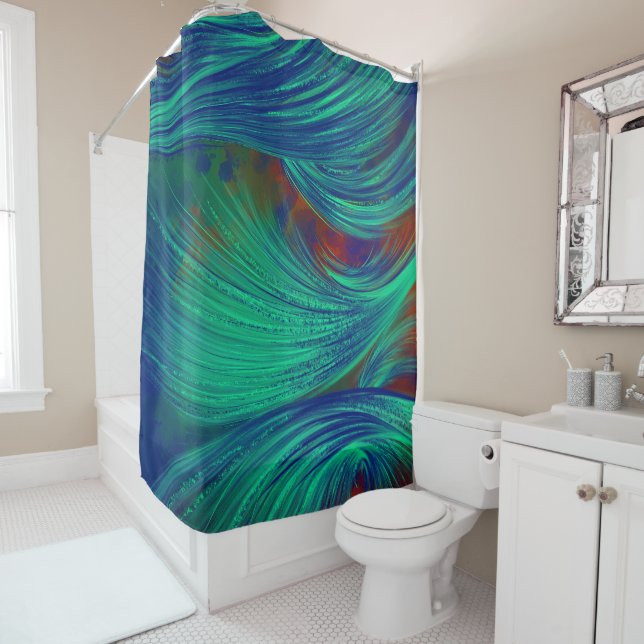 Toxic Jungle  Shower Curtain (In Situ)
