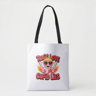 Toxic Love – Cupid Lies Dark Aesthetic Tote Bag