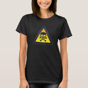Toxic Materials Sign Skull Warning Costume   1 T-Shirt