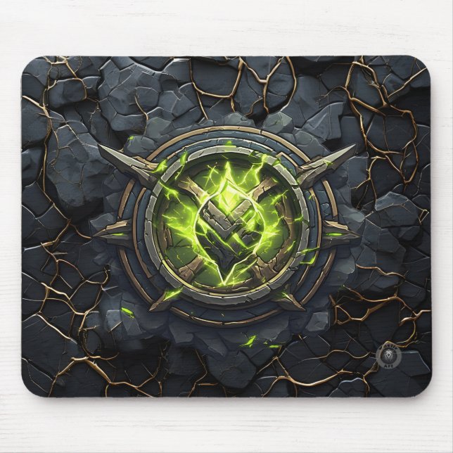 Toxic Rune Gamer Emblem Mouse Pad (Front)