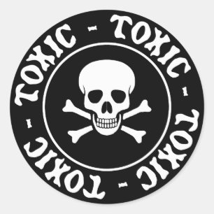 Toxic Skull Classic Round Sticker