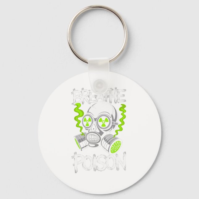 Toxic Skull Drifter Sticker  Key Ring (Front)
