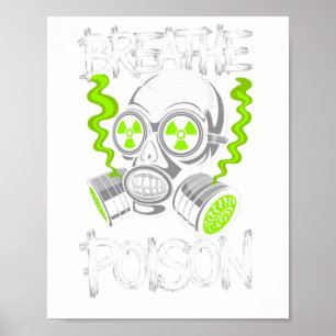 Toxic Skull Drifter Sticker  Poster