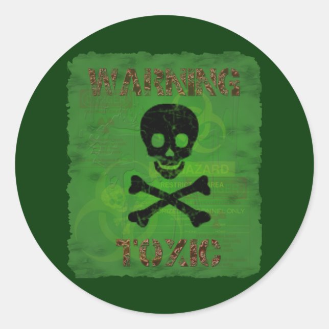 Toxic Warning Sticker (Front)