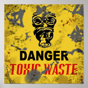 Toxic Waste Zombie Apocalypse 12" x 12" Poster