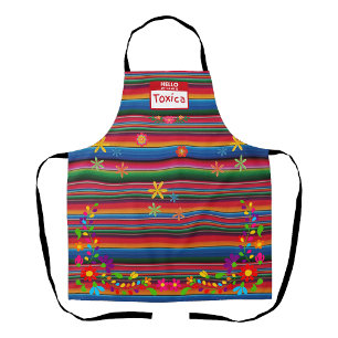Toxica Sarape print  Apron