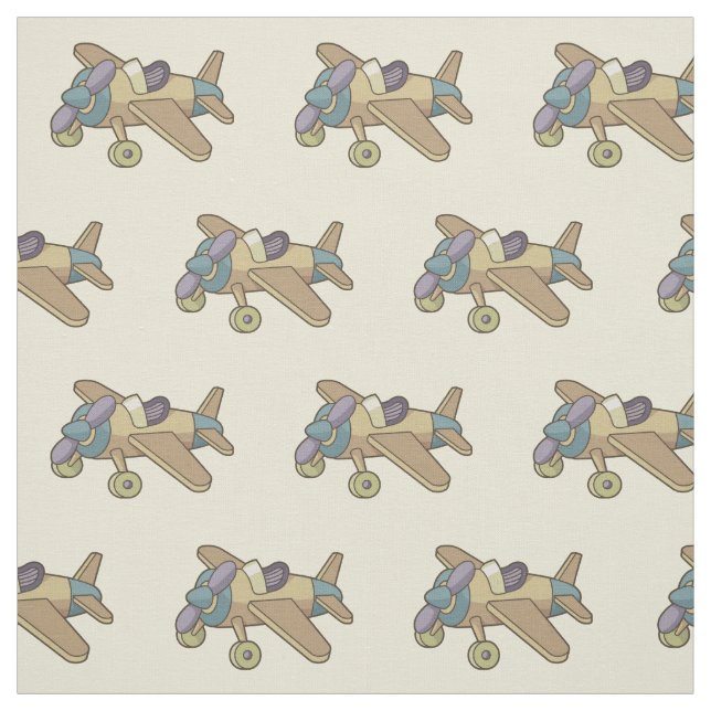 Toy Aeroplane Pattern Fabric (Swatch)