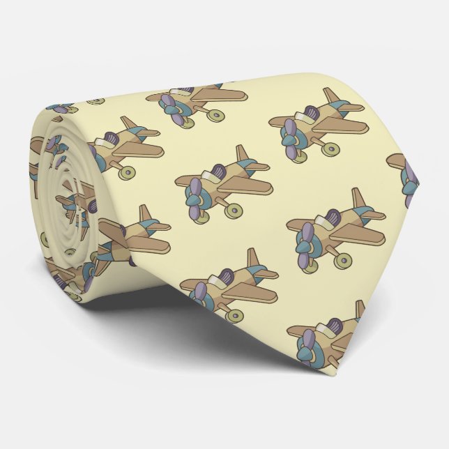 Toy Aeroplane Tie (Rolled)