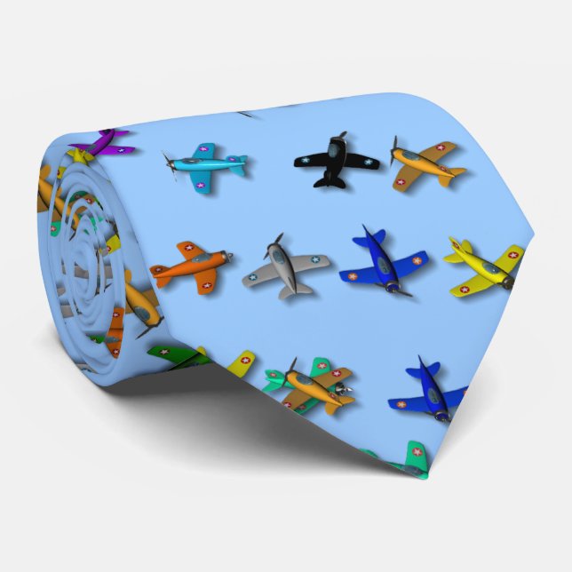 Toy Aeroplane Tie (Rolled)