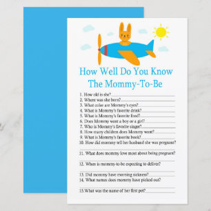 Toy aircraft How well do you know baby shower game
