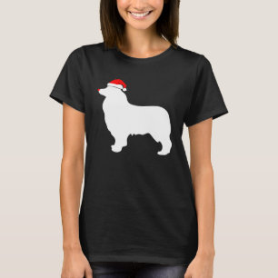 Toy Australian Shepherd  Santa Hat Christmas T-Shirt
